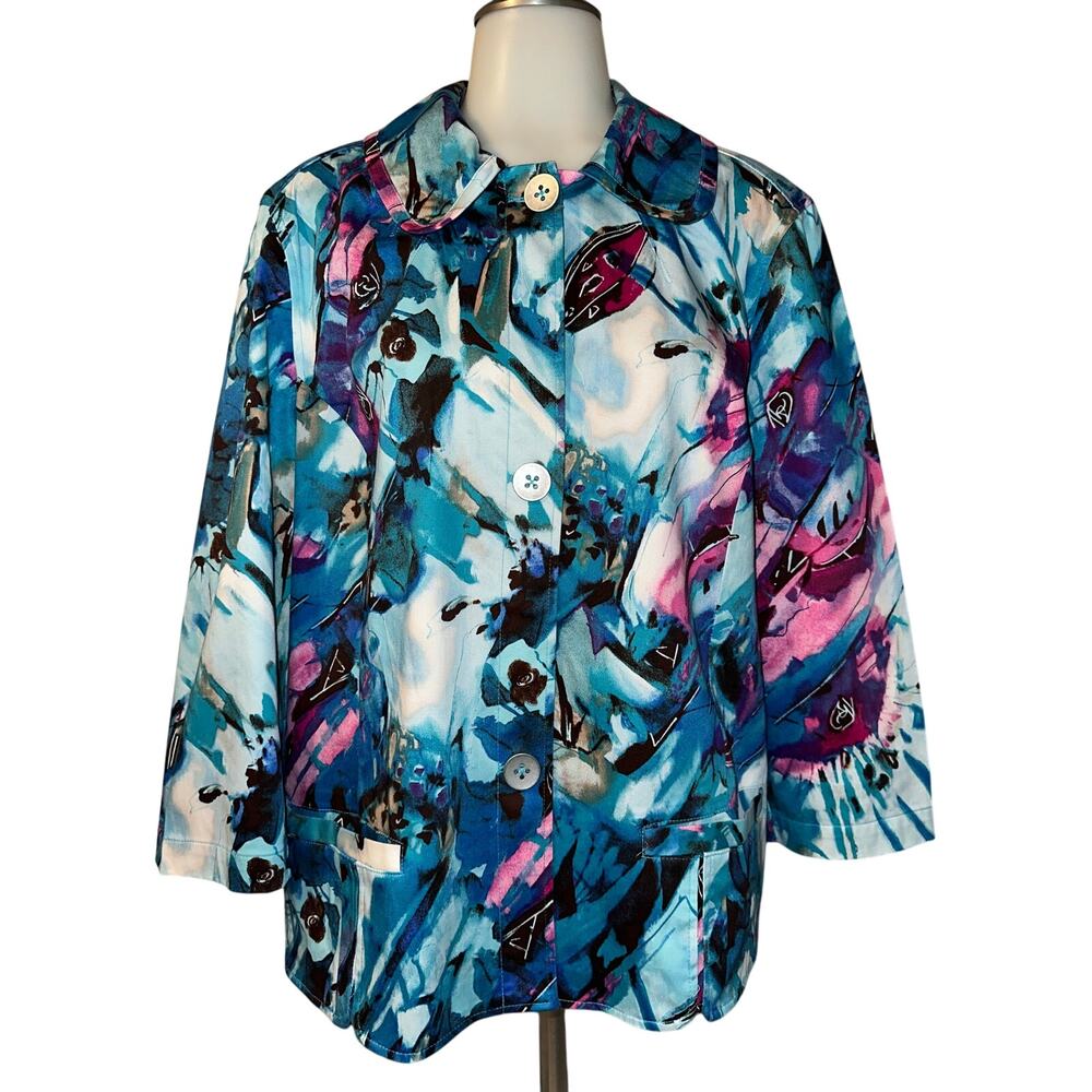 Chico's Additions Blazer - Abstract Print, Size 3 (US 16)